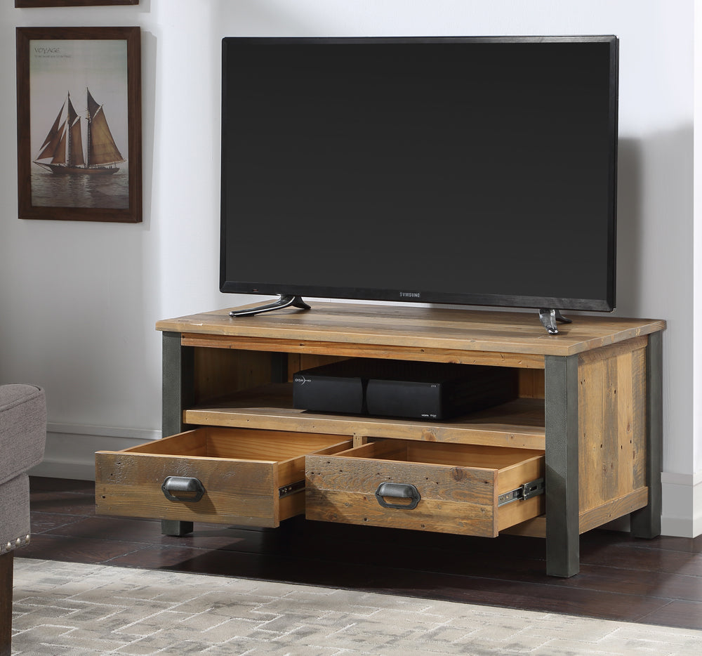 Harringay Reclaimed Wood Widescreen TV Cabinet / Media Unit - The Orchard Home and Gifts